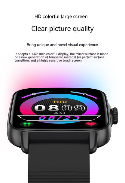 New KT58 Smart Watch 169 Bluetooth Heart Rate Blood Pressure Oximeter Step Smart Sport Bracelet