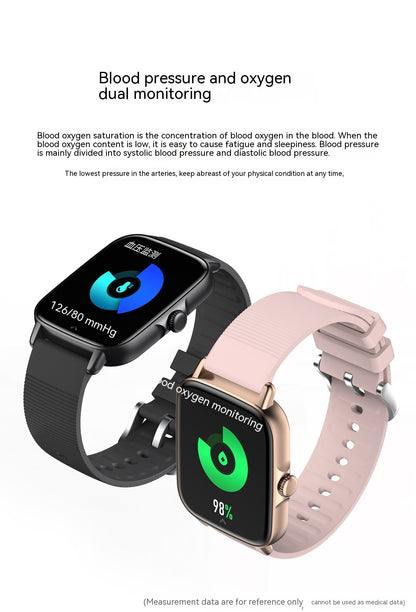 New KT58 Smart Watch 169 Bluetooth Heart Rate Blood Pressure Oximeter Step Smart Sport Bracelet