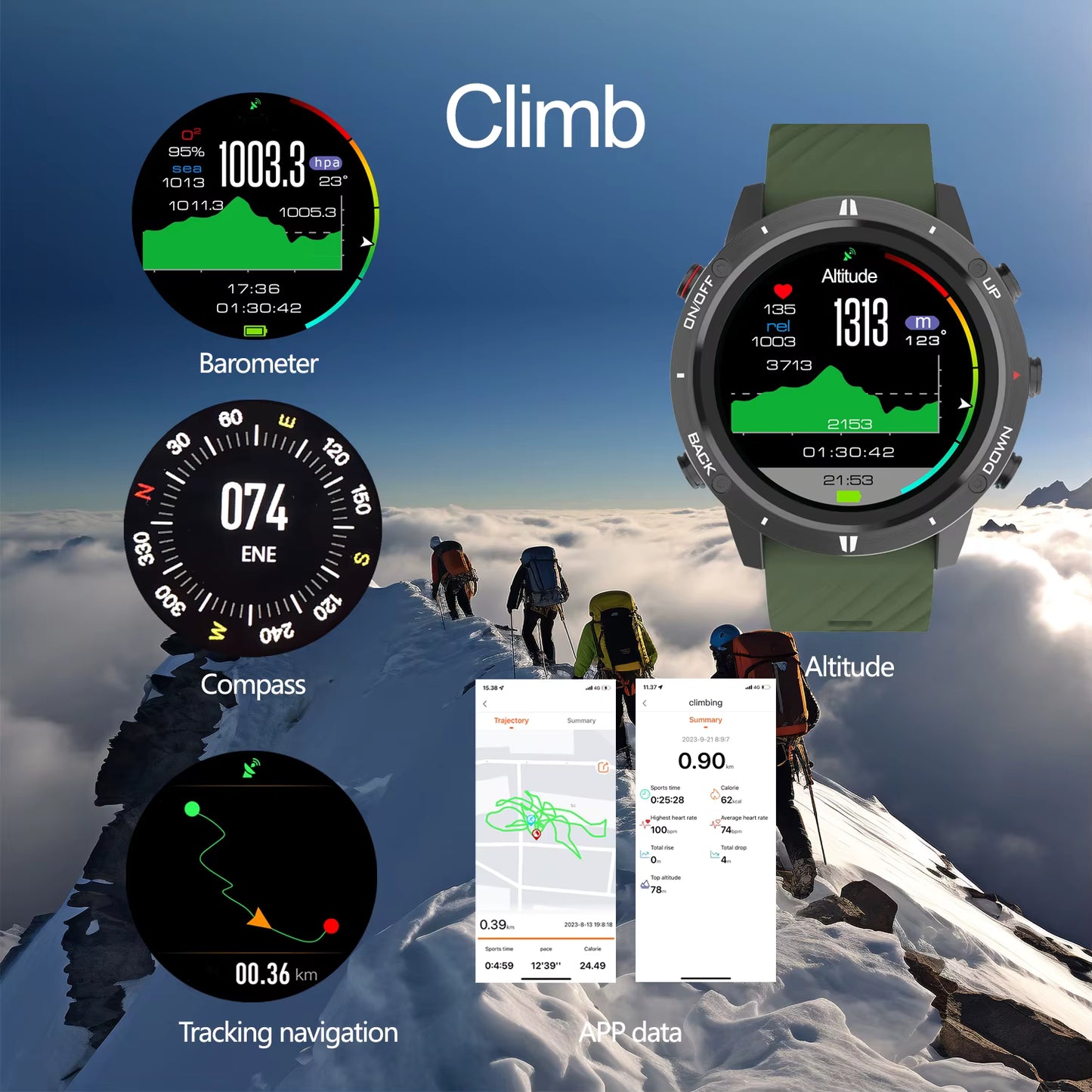 GPS Positioning Smart Watch Bluetooth Sports Bracelet