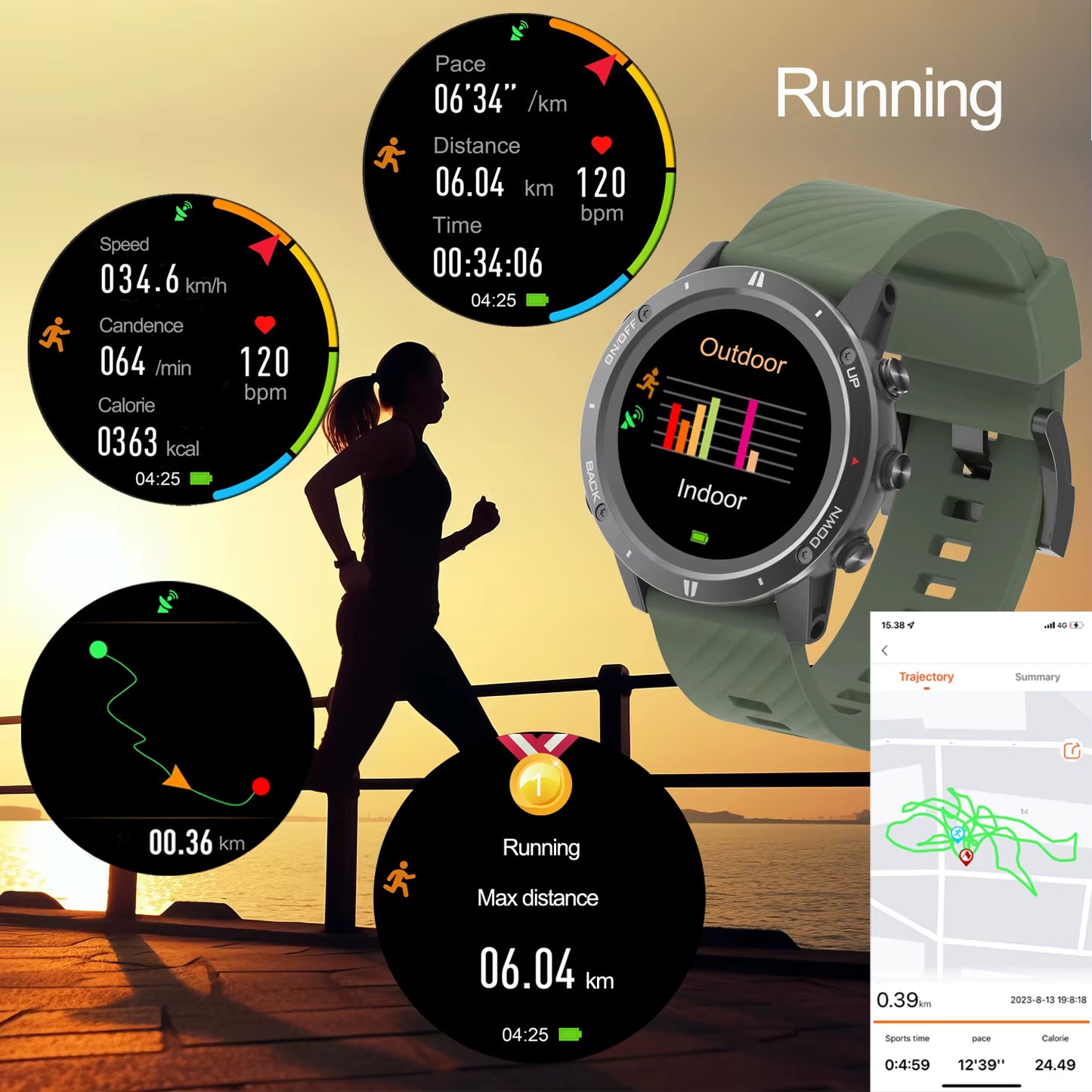GPS Positioning Smart Watch Bluetooth Sports Bracelet