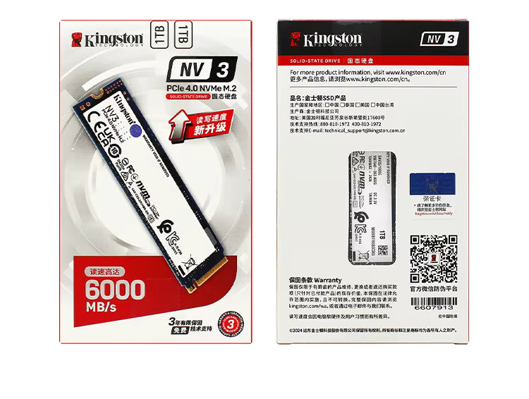 Kingston KC3000 NV2 1T 2T Solid State Drive 500G M.2 NVMe Laptop Hard Drive