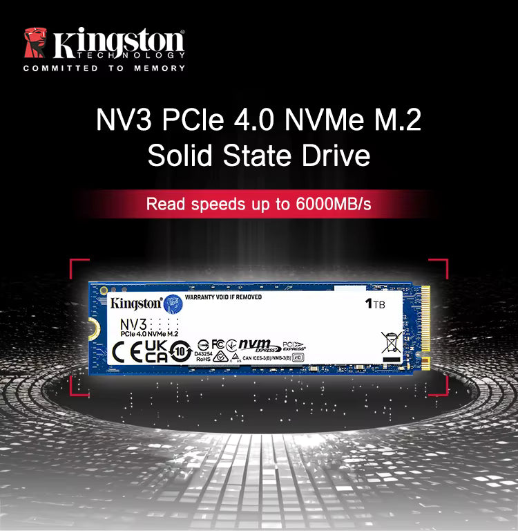 Kingston KC3000 NV2 1T 2T Solid State Drive 500G M.2 NVMe Laptop Hard Drive