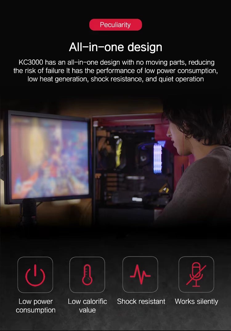 Kingston KC3000 NV2 1T 2T Solid State Drive 500G M.2 NVMe Laptop Hard Drive