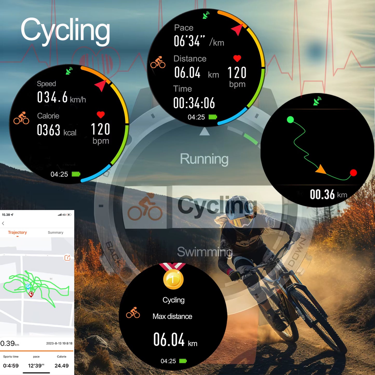 GPS Positioning Smart Watch Bluetooth Sports Bracelet