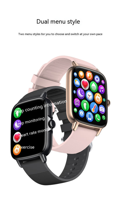 New KT58 Smart Watch 169 Bluetooth Heart Rate Blood Pressure Oximeter Step Smart Sport Bracelet